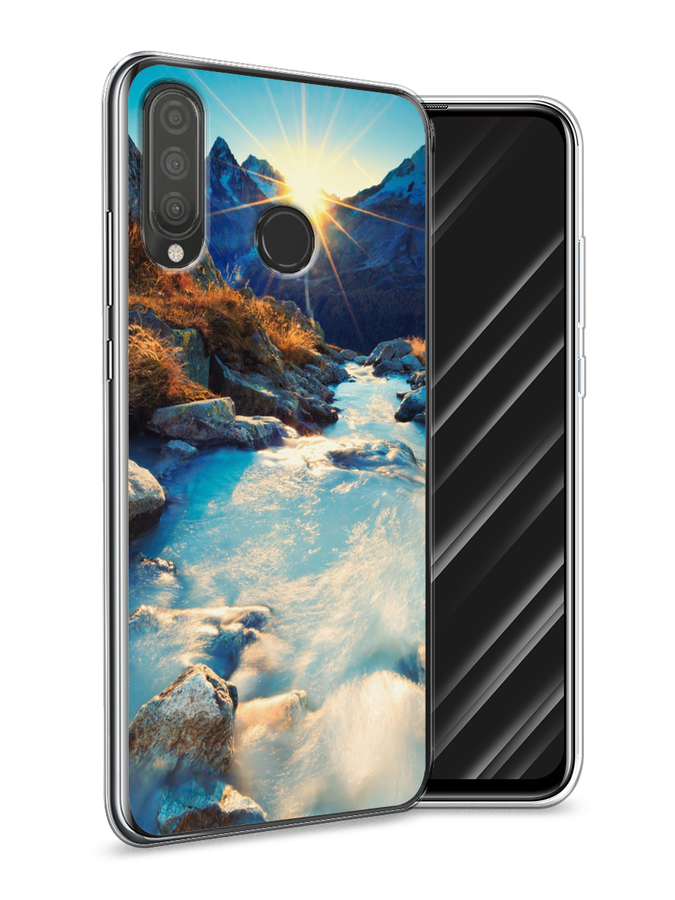 

Чехол Awog на Huawei P30 Lite "Восход 7", Коричневый;белый;голубой, 67950-4