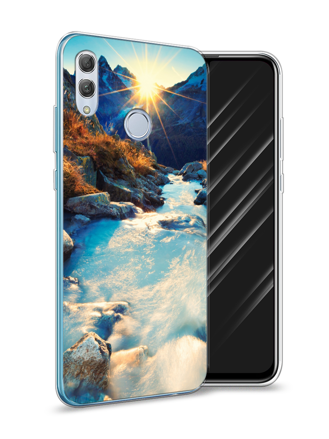 

Чехол Awog на Huawei P Smart 2019 "Восход 7", Коричневый;белый;голубой, 67250-4