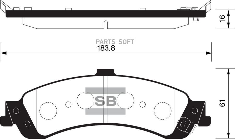 

Тормозные колодки Sangsin brake задние дисковые SP1370