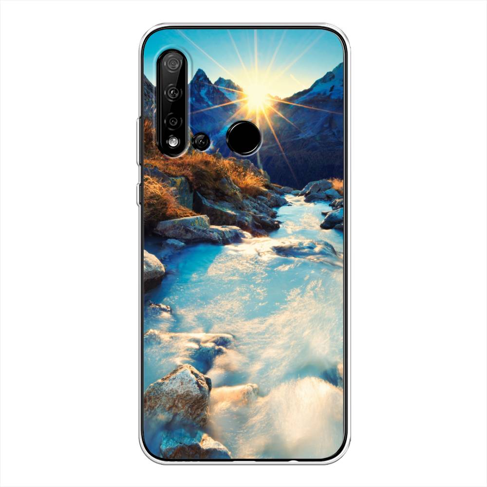 

Чехол Awog на Huawei Nova 5i "Восход 7", Коричневый;белый;голубой, 69850-4