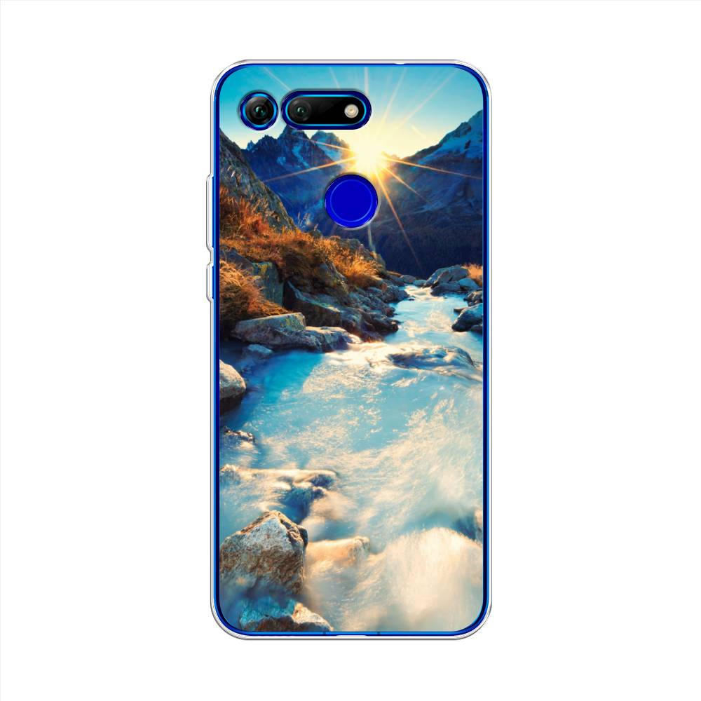 

Чехол Awog на Honor V20 (View 20) "Восход 7", Коричневый;белый;голубой, 67350-4