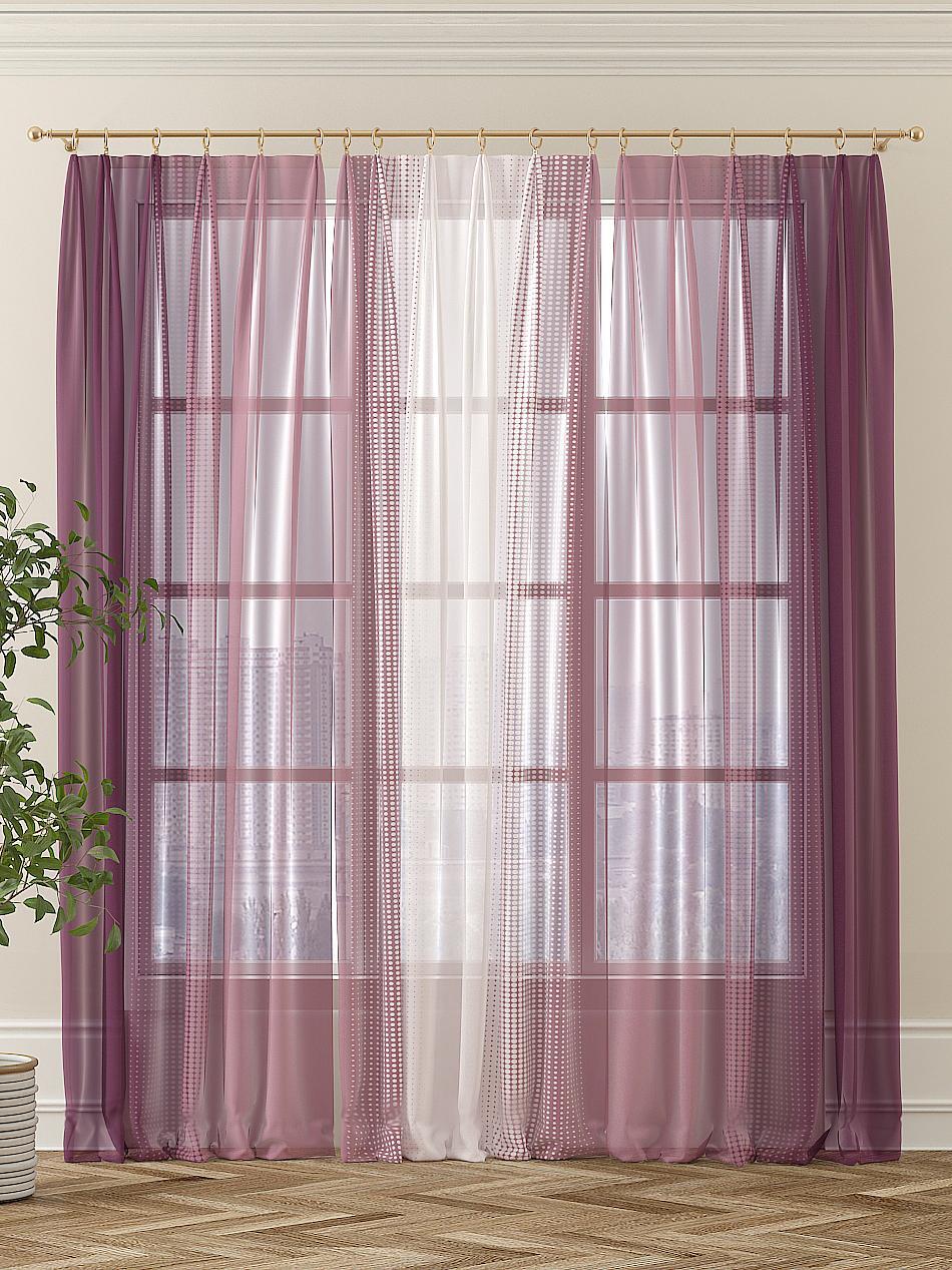 

Тюль AT HOME Фьюнар высота 280 см, ширина 450 см, крепление - шторная лента, Белый, 973117