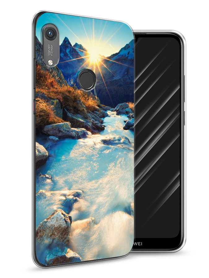 

Чехол Awog на Honor 8A (8A Pro/Prime) "Восход 7", Коричневый;белый;голубой, 68750-4