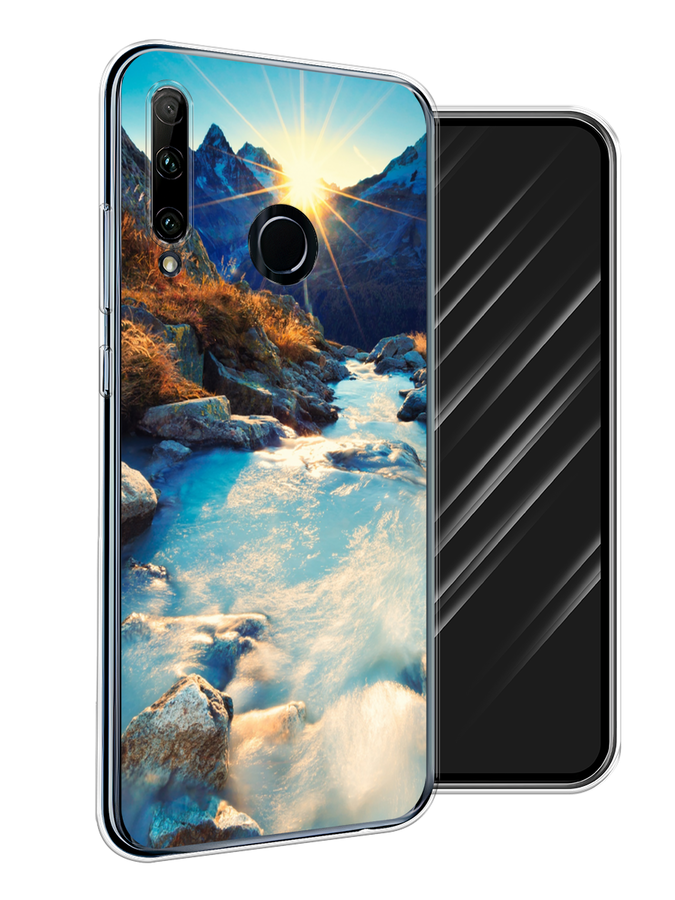 

Чехол Awog на Honor 20 Lite 2019 "Восход 7", Коричневый;белый;голубой, 68950-4