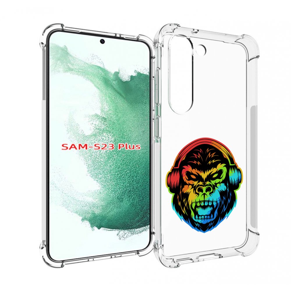 

Чехол MyPads Горилла-в-наушниках для Samsung Galaxy S23 Plus +, Прозрачный, Tocco