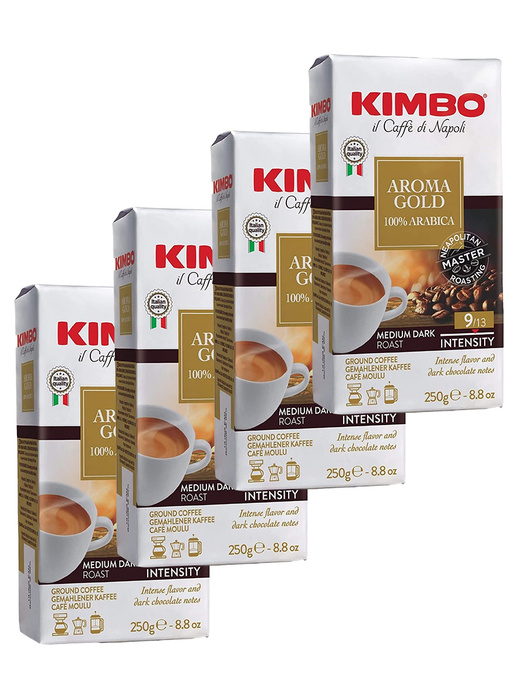 Кофе молотый Kimbo Gold, 100% арабика, 4 шт по 250 г