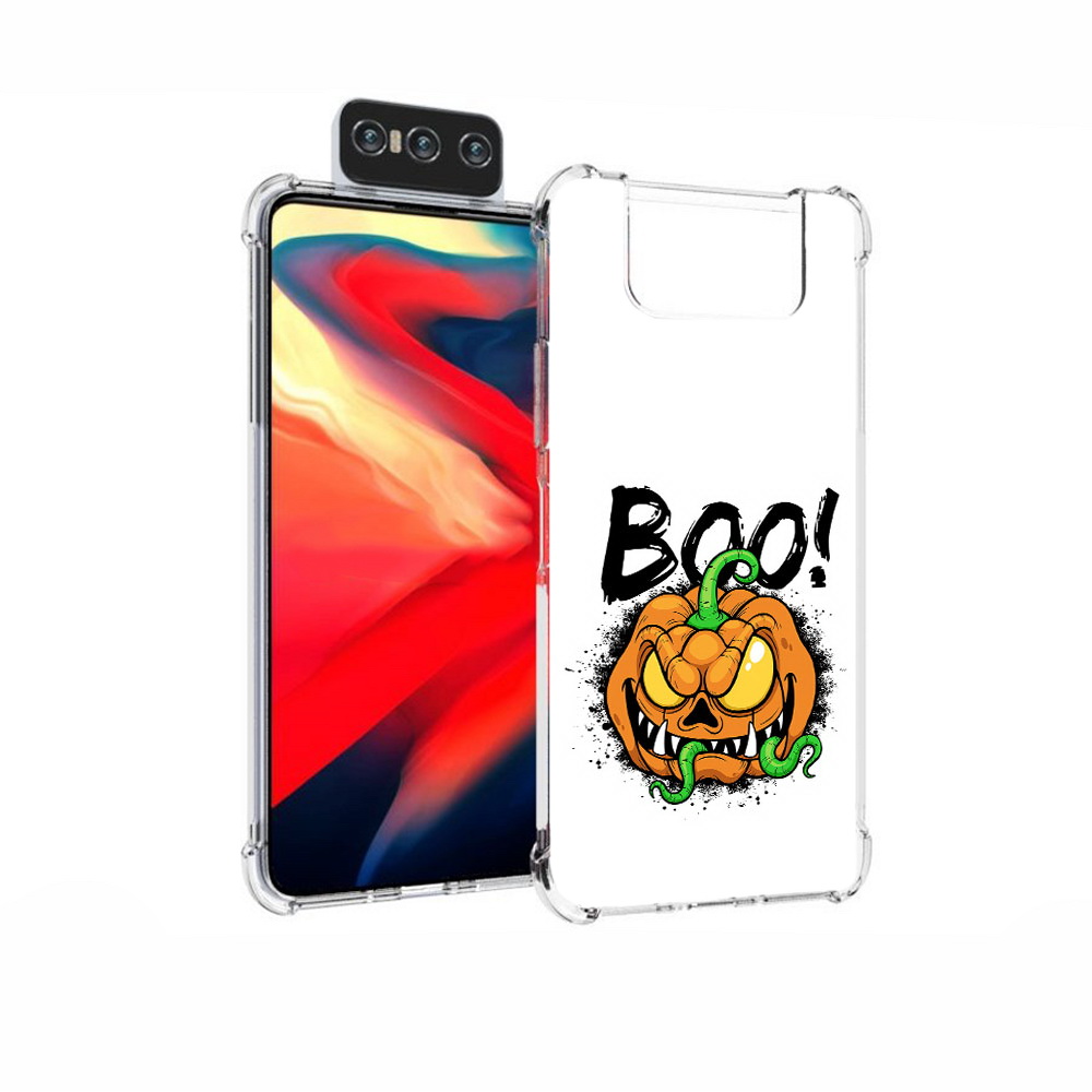 

Чехол MyPads Tocco для Asus Zenfone 7 (ZS670KS) Хэллоуин бу, Прозрачный, Tocco
