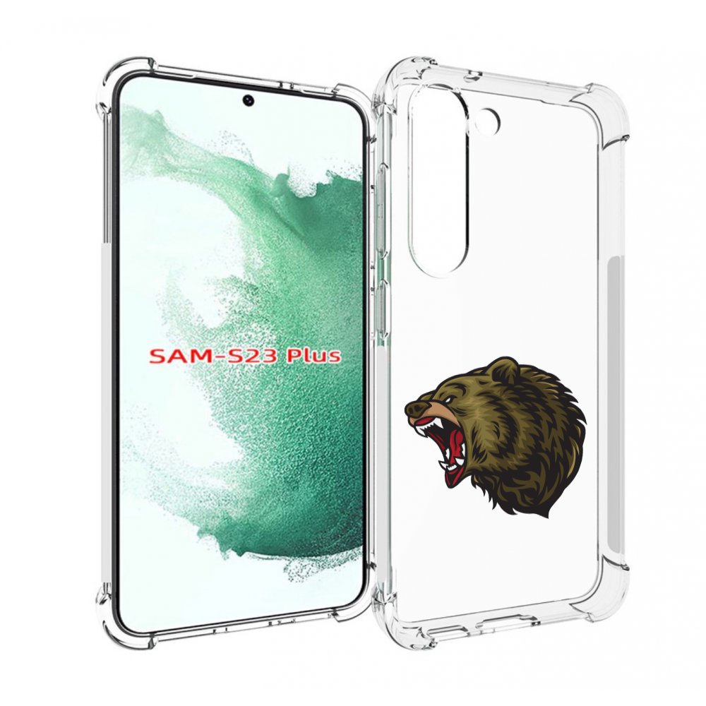 Чехол MyPads Голова-медведь для Samsung Galaxy S23 Plus +