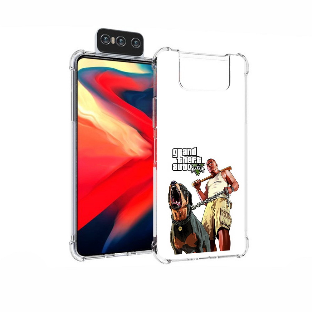 

Чехол MyPads Tocco для Asus Zenfone 7 (ZS670KS) GTA грозная собака, Прозрачный, Tocco
