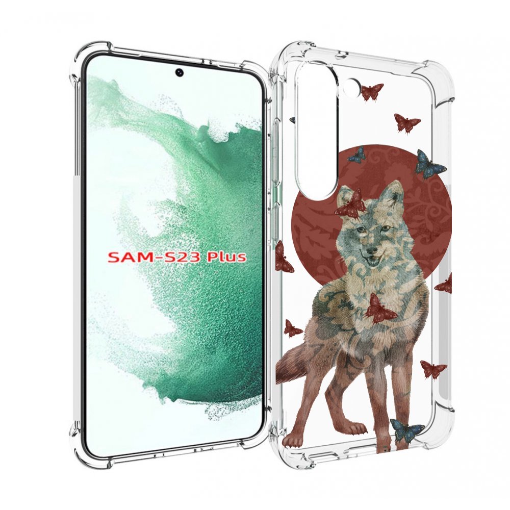 

Чехол MyPads Волчица с бабочками для Samsung Galaxy S23 Plus +, Прозрачный, Tocco