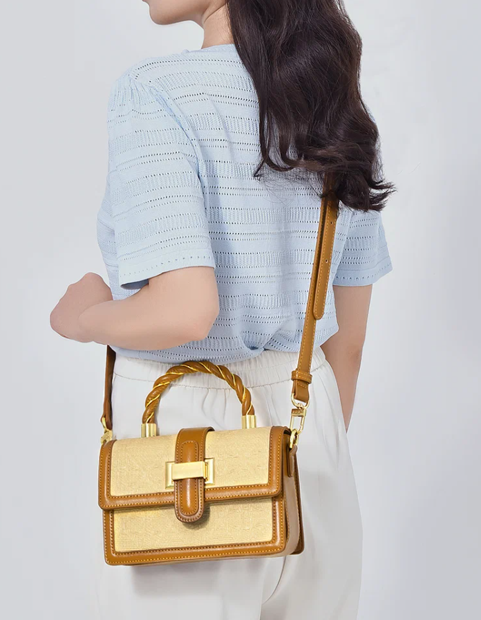 Сумка кросс-боди женская Beibaobao 6841 бежевая