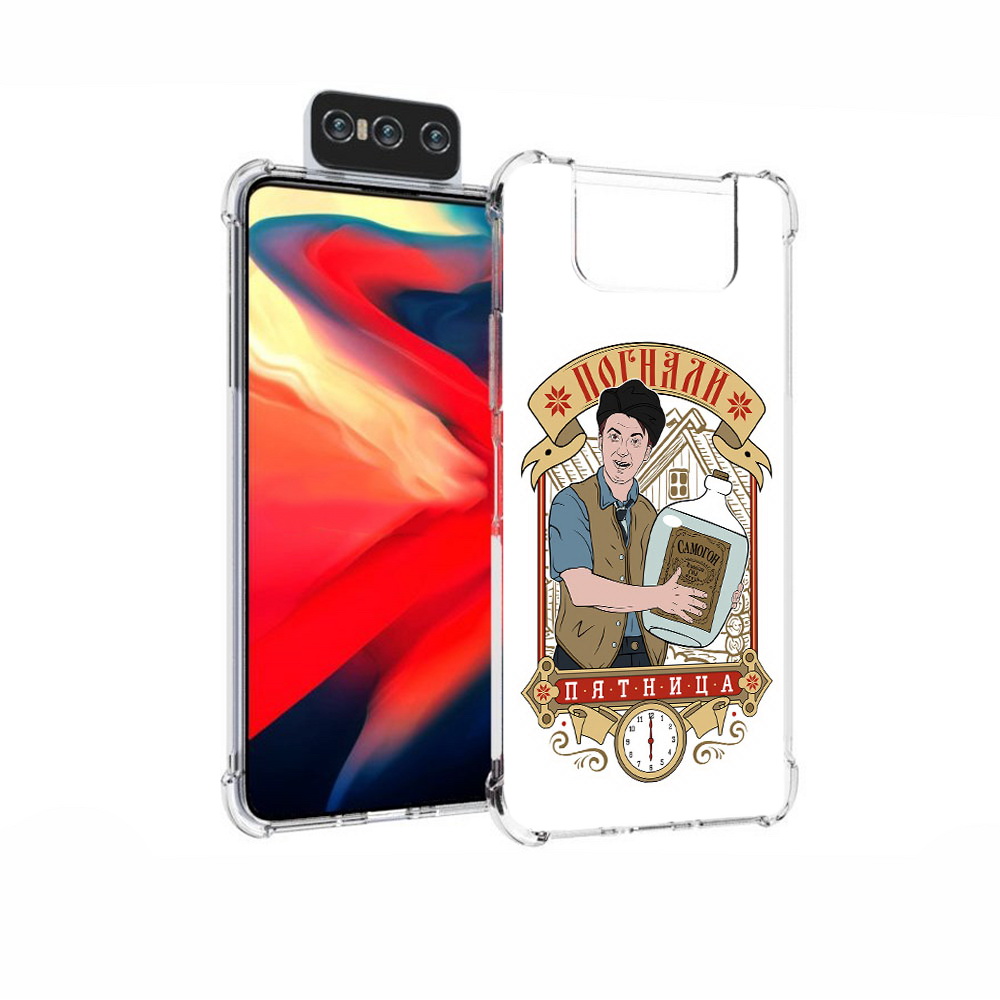 

Чехол MyPads Tocco для Asus Zenfone 7 (ZS670KS) Погнали пятница, Прозрачный, Tocco