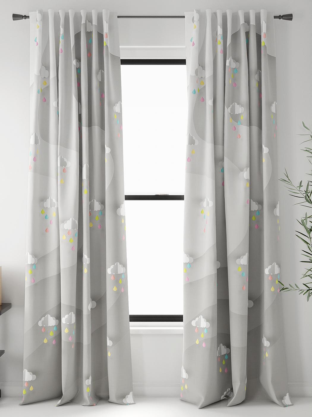 

Комплекты штор AT HOME Ранмирас (светло-серый) высота 250 см, ширина 150 см, Белый, 948072