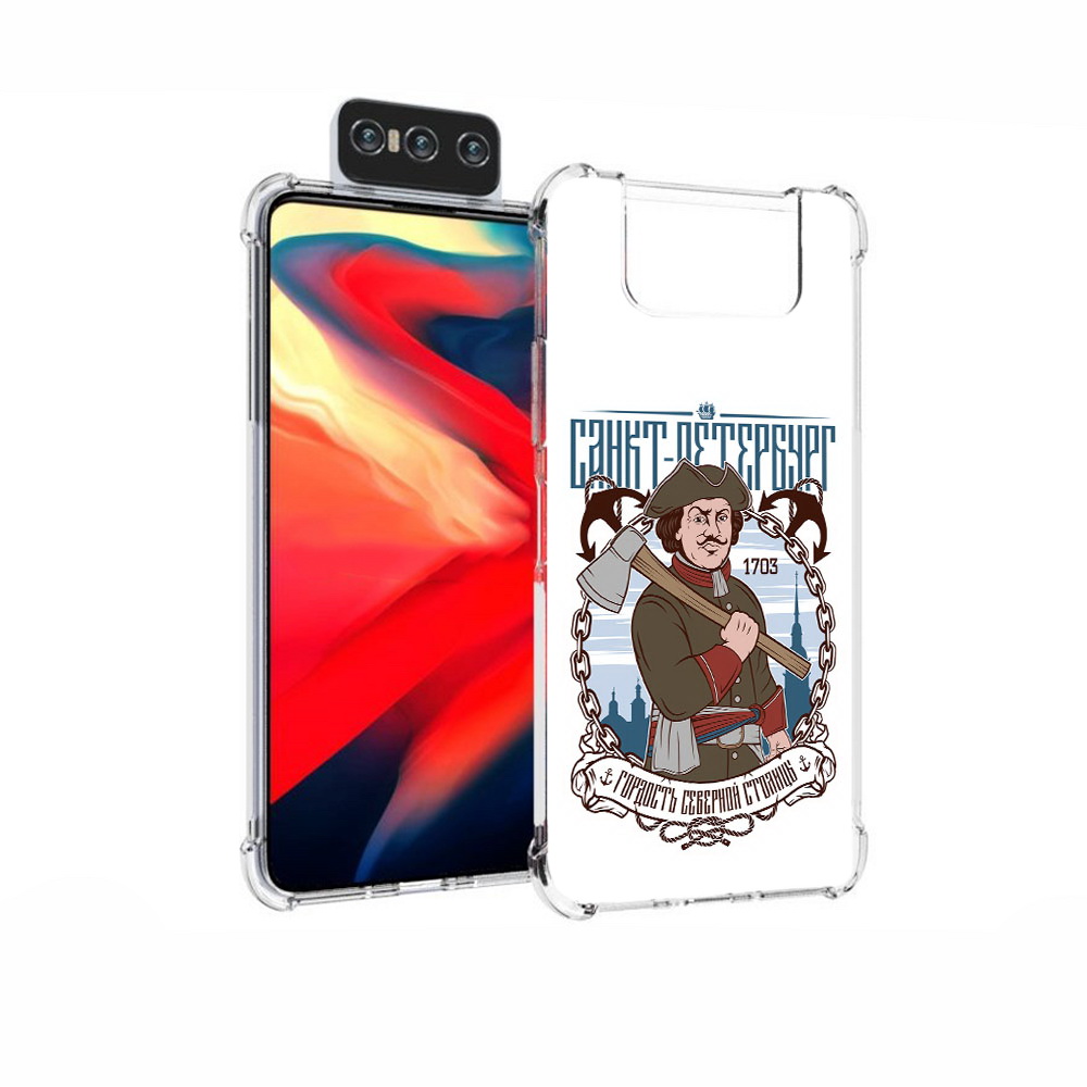 

Чехол MyPads Tocco для Asus Zenfone 7 (ZS670KS) Петр первый, Прозрачный, Tocco
