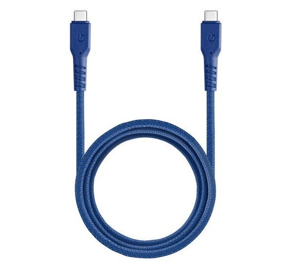 фото Кабель energea fibratough usb-c to usb-c 3.1 gen1 5 gbps 5a 1.5 м, цвет синий