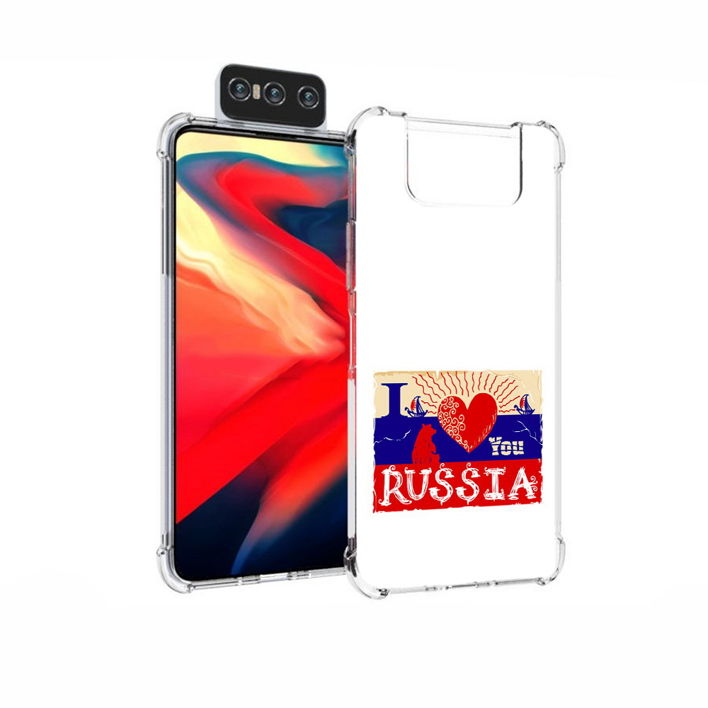 

Чехол MyPads Tocco для Asus Zenfone 7 (ZS670KS) Люблю Россию, Прозрачный, Tocco