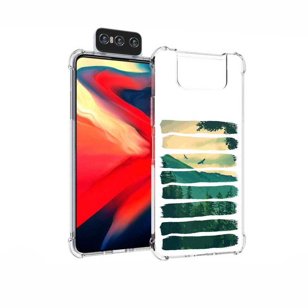 

Чехол MyPads Tocco для Asus Zenfone 7 (ZS670KS) Лесная чаща, Прозрачный, Tocco