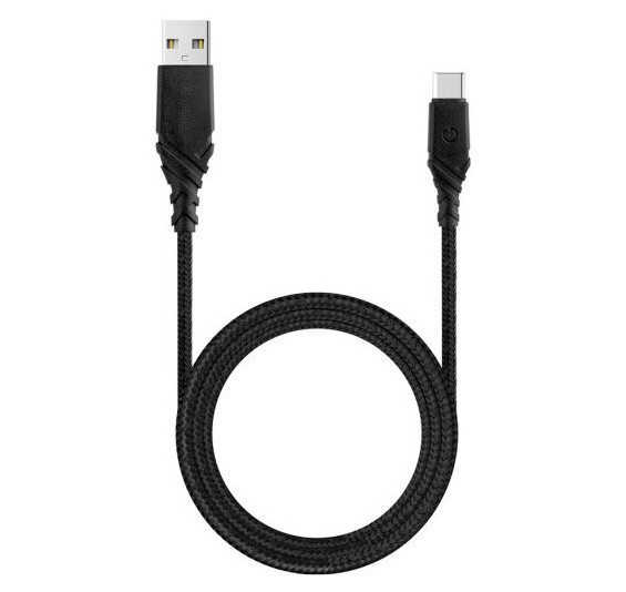 фото Кабель energea nyloglitz anti-microbial usb - usb type-c 5a 1.5 м, цвет черный