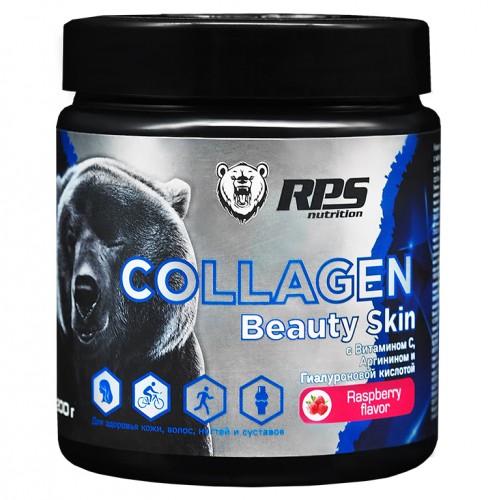 

Для суставов и связок RPS Nutrition Collagen Beauty Skin - 200 грамм, малина, Collagen Beauty Skin