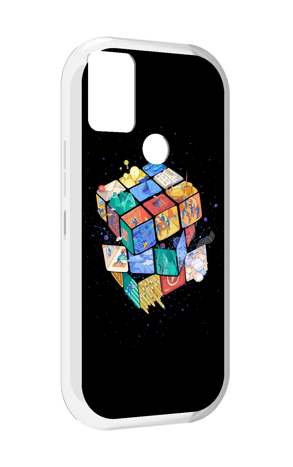 

Чехол MyPads Кубик-Рубика для UMIDIGI A9, Прозрачный, Tocco