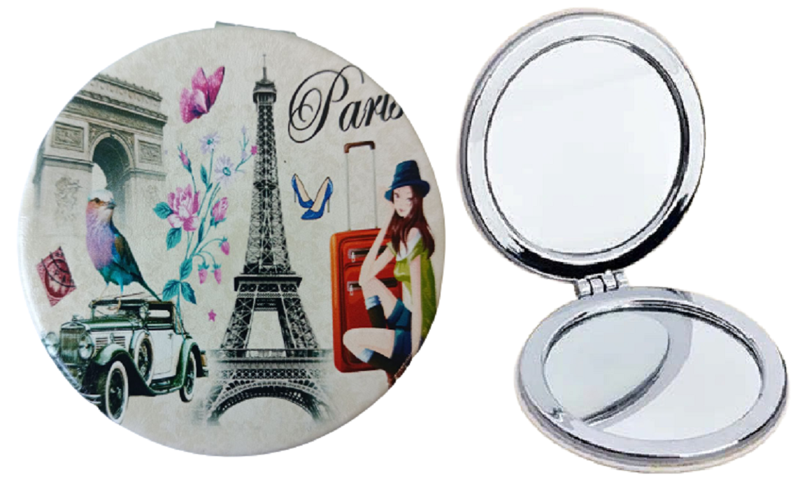 фото Зеркало сувенирное круглое париж №4 двухстороннее schreiber