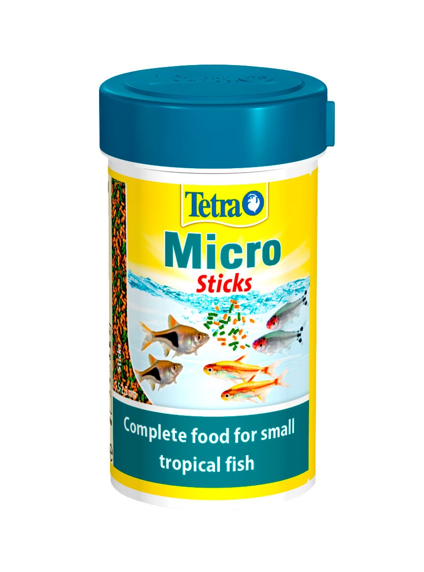 Tetra MICRO STICKS корм палочки для мелких тропических рыб мелкие палочки 100 мл х 2 шт