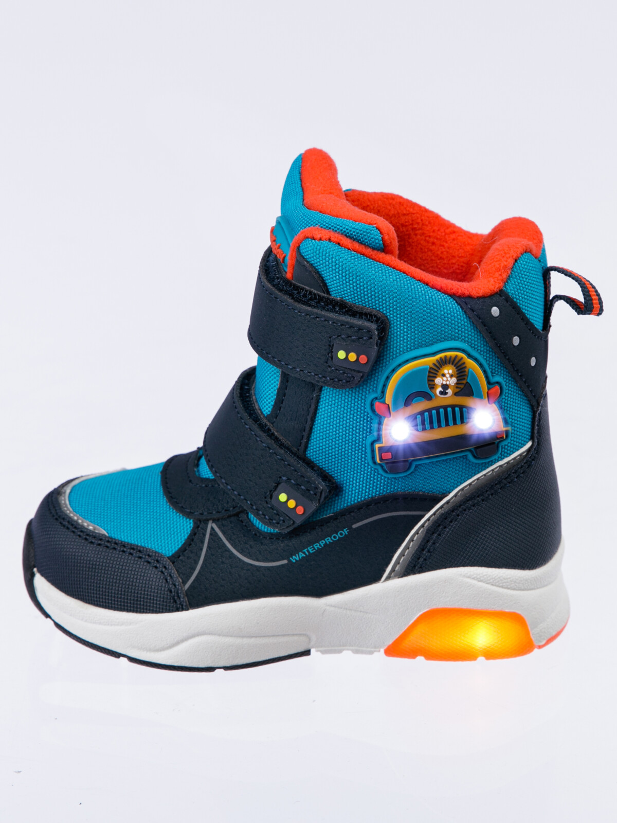 Ботинки для мальчиков PlayToday, тёмно-синий,синий,оранжевый, 25