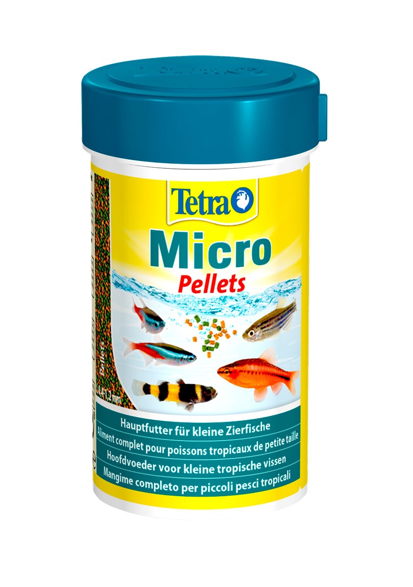 фото Tetra micro pellets корм пеллеты для мелких тропических рыб мелкие пеллеты 100 мл х 2 шт