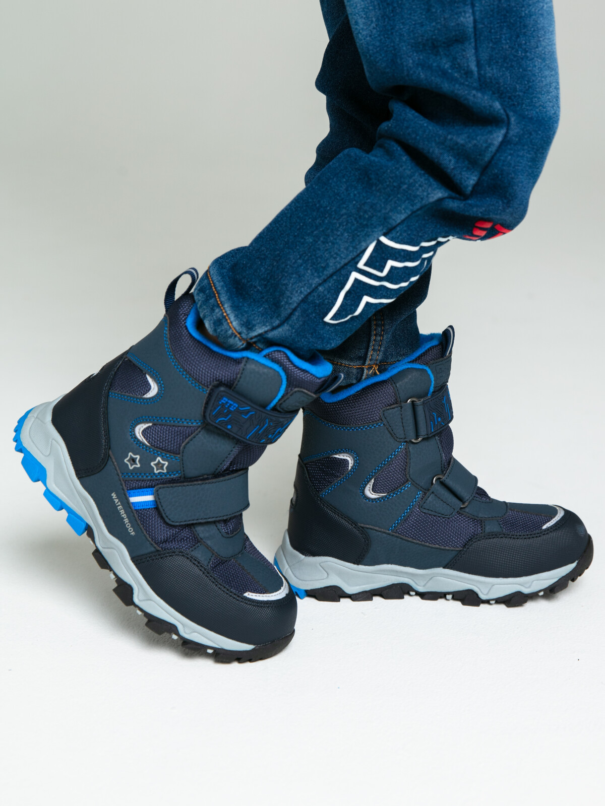 Ботинки для мальчиков PlayToday, тёмно-синий,серый,тёмно-синий, 29