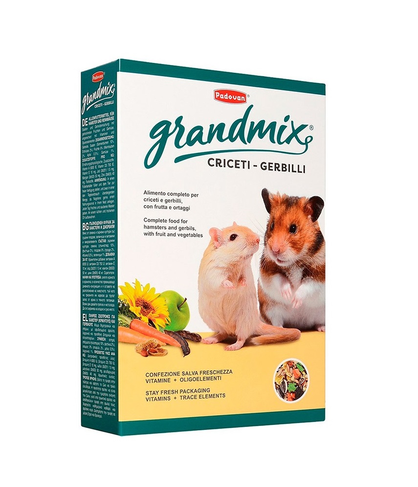 Сухой корм для хомяков и песчанок Padovan Grandmix Criceti Gerbilli, 1 кг, 2 шт