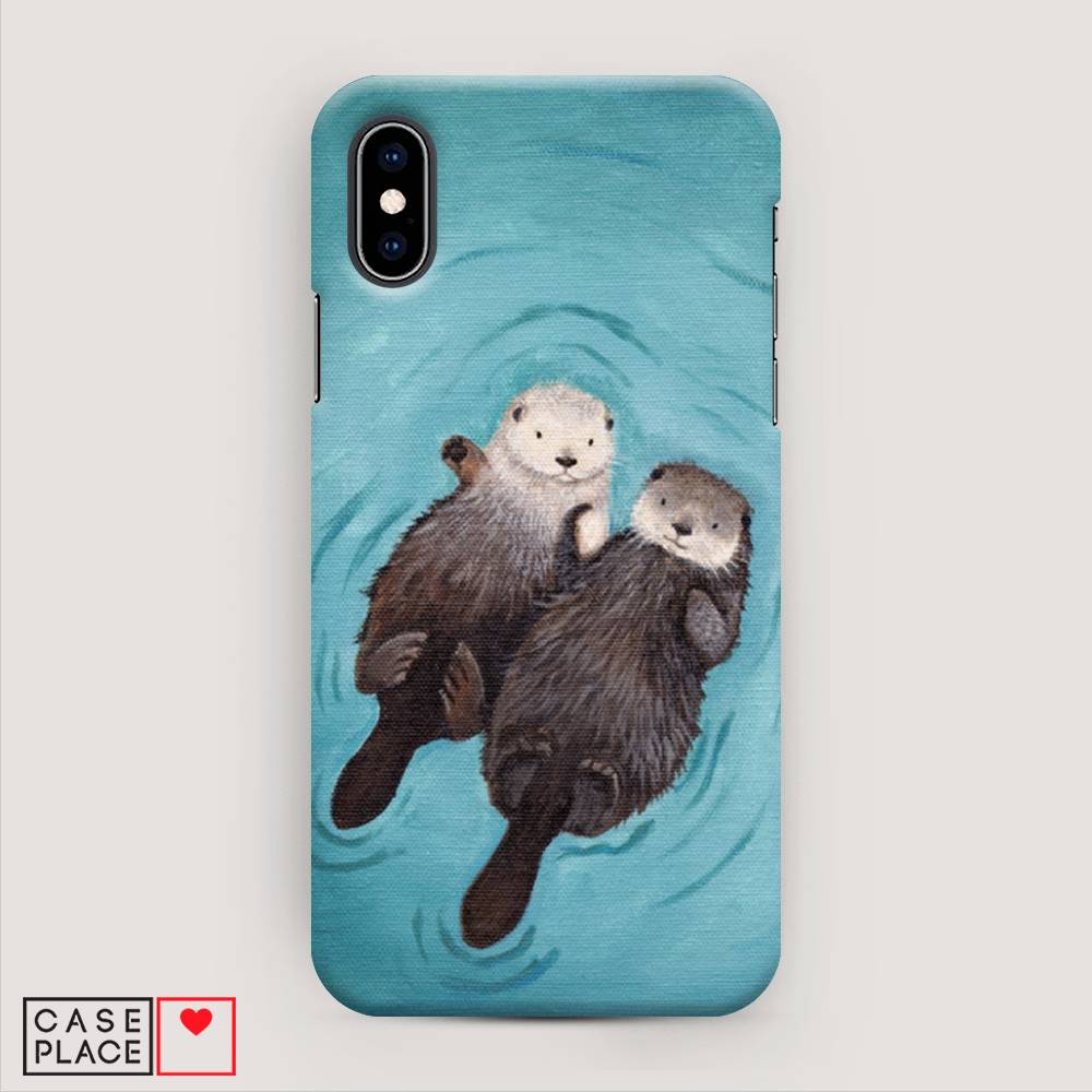 

Пластиковый чехол "Парочка бобров" на Apple iPhone XS (10S), 11820-7