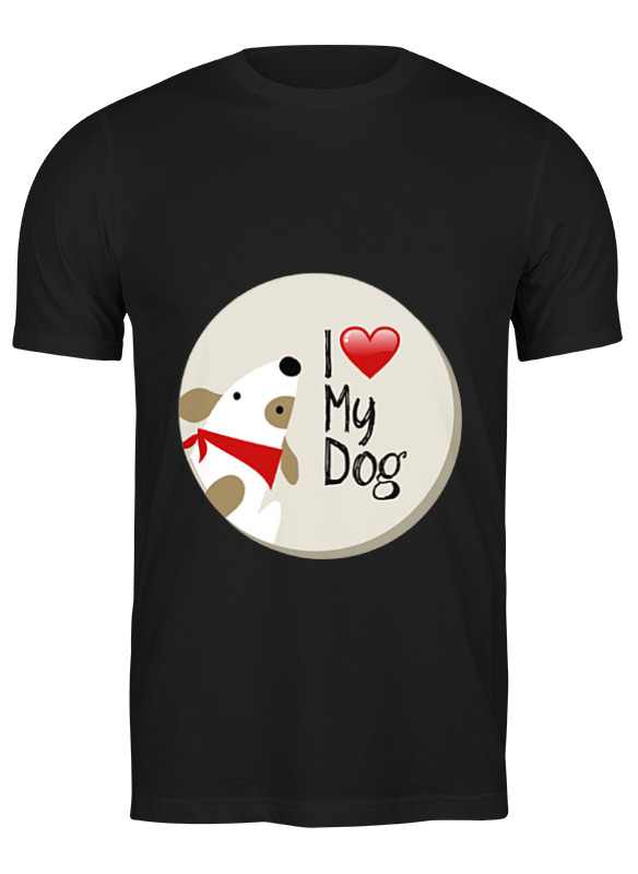 

Футболка мужская Printio My dog черная 3XL, Черный, My dog