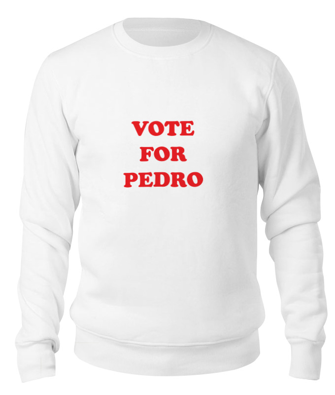 

Свитшот унисекс Printio Vote for pedro белый S, Vote for pedro