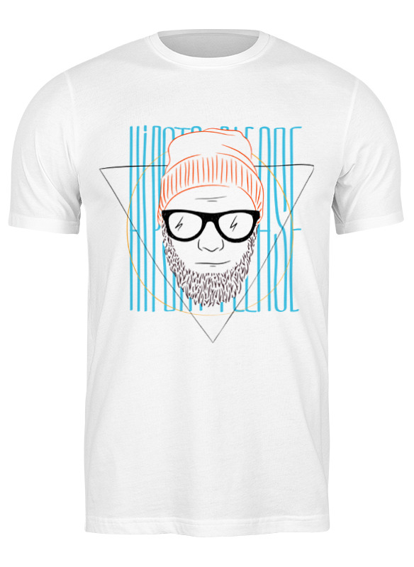 

Футболка мужская Printio Hipsta please белая 3XL, Белый, Hipsta please