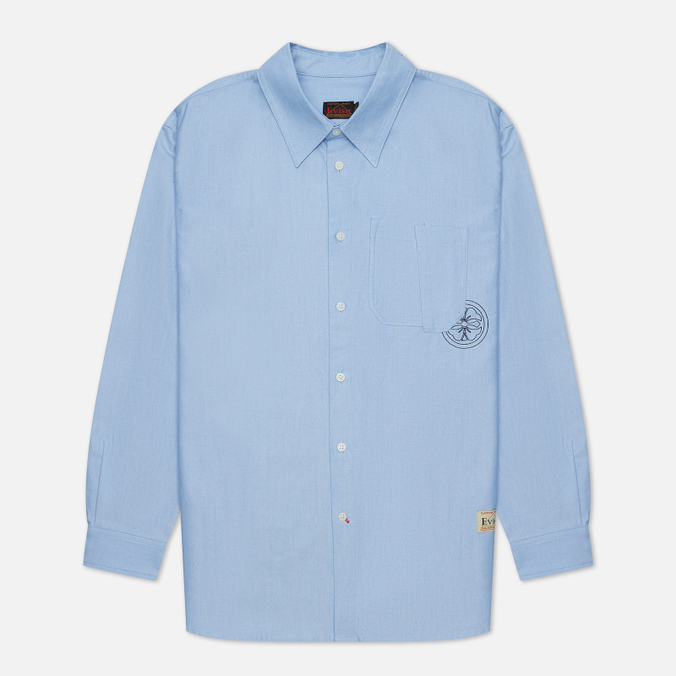 

Рубашка мужская Evisu 2ESHTM2SL249RXCT-BLUE голубая S, 2ESHTM2SL249RXCT-BLUE