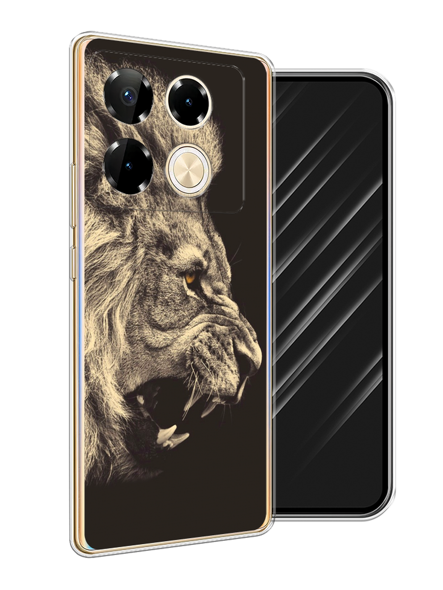 

Чехол Awog на Infinix Note 40 Pro "Львиный рык 2", Бежевый;черный, 3105750-1
