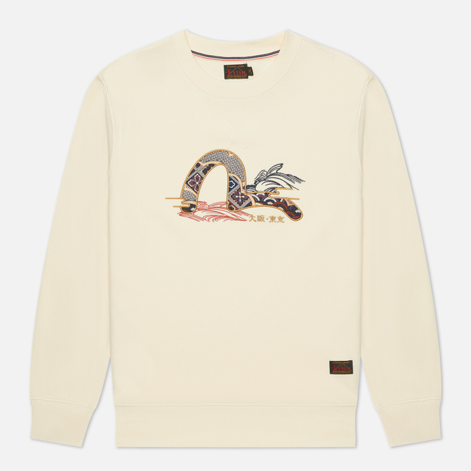 

Свитшот мужской Evisu 2ESHTM2SW343XXCT-ECRU бежевый XL, 2ESHTM2SW343XXCT-ECRU