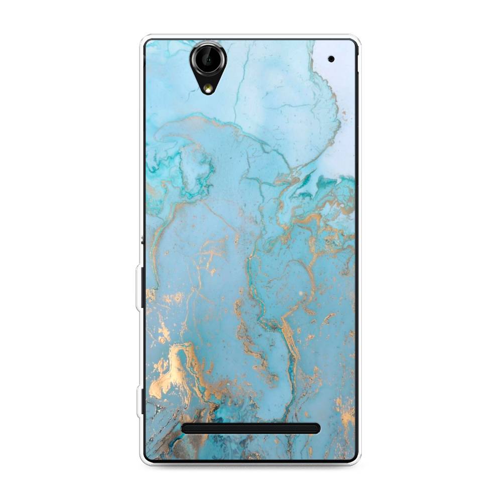 

Чехол Awog на Sony Xperia T2 Ultra "Голубой мрамор рисунок", Разноцветный, 50950-3