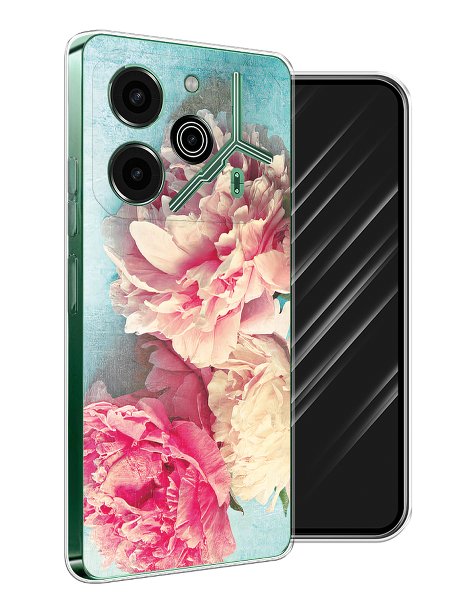 

Чехол Awog на Tecno Pova 6 Pro 5G "Пионы new", Бирюзовый, 305250-1