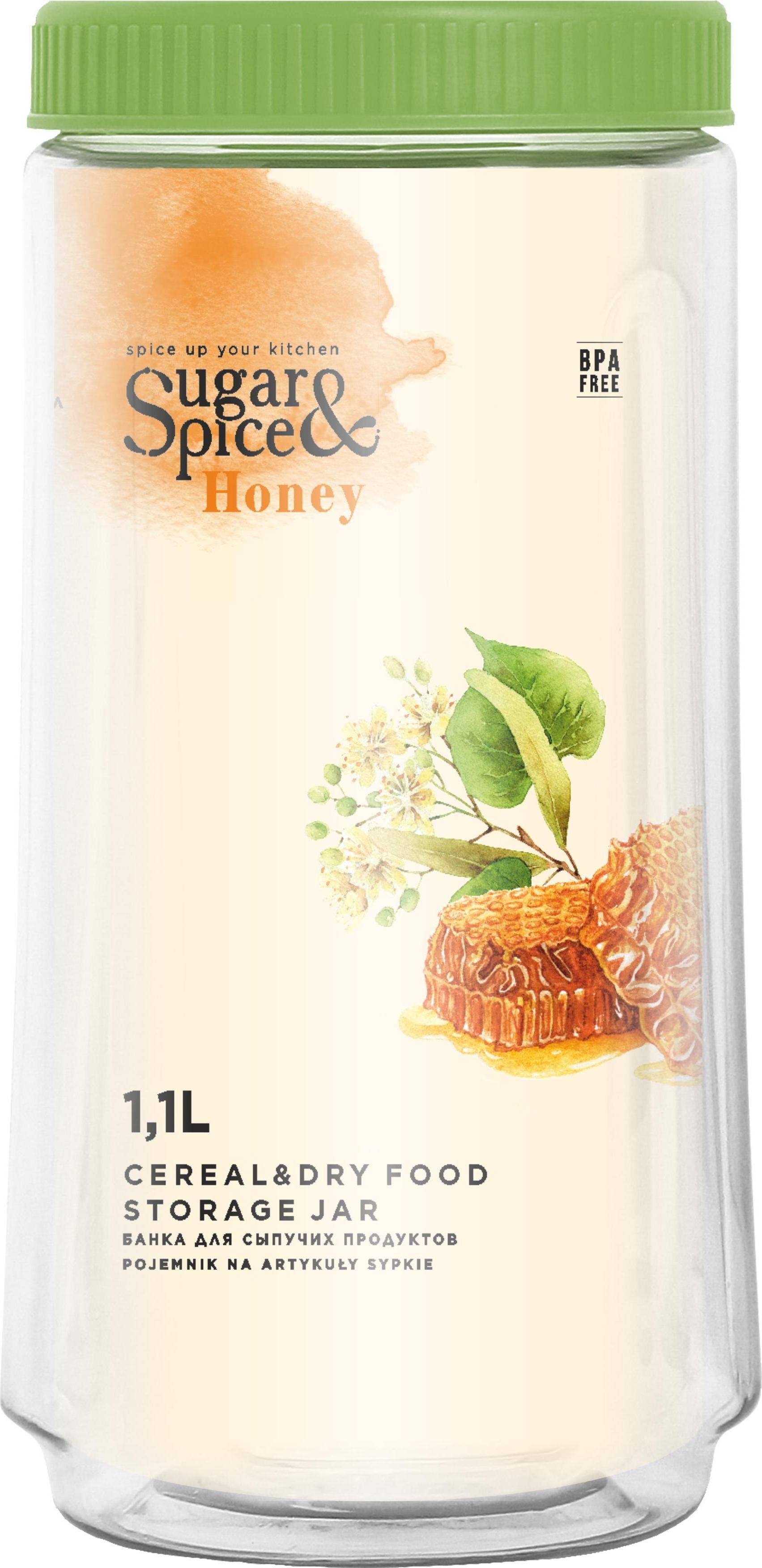 

Банка для сыпучих продуктов Sugar&Spice Honey 1,1л фисташка