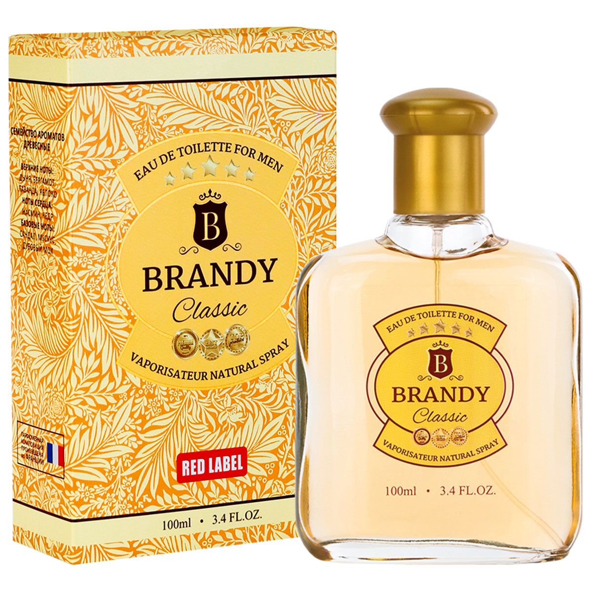 Туалетная вода Red Label мужская Brandy Classic 100мл