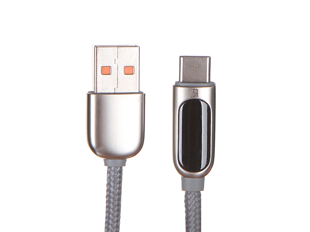 

Аксессуар Baseus Display Fast Charging USB - Type-C 5A 1m Silver CATSK-0S, CATSK-0S