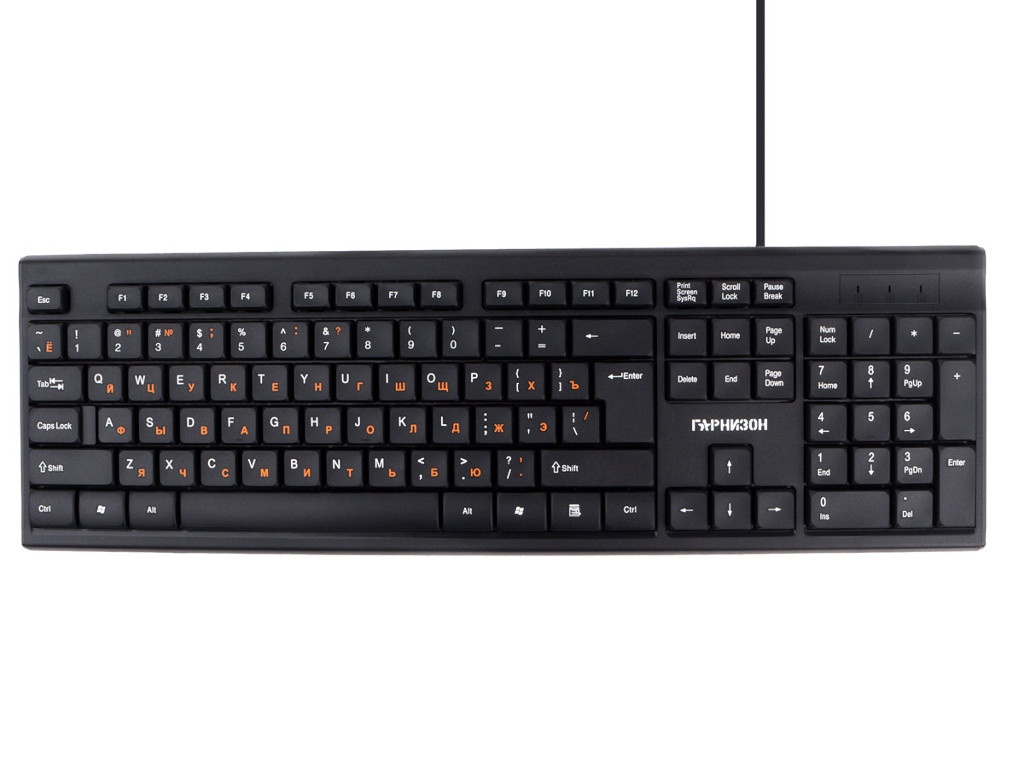 Проводная клавиатура Гарнизон GK-130 Black
