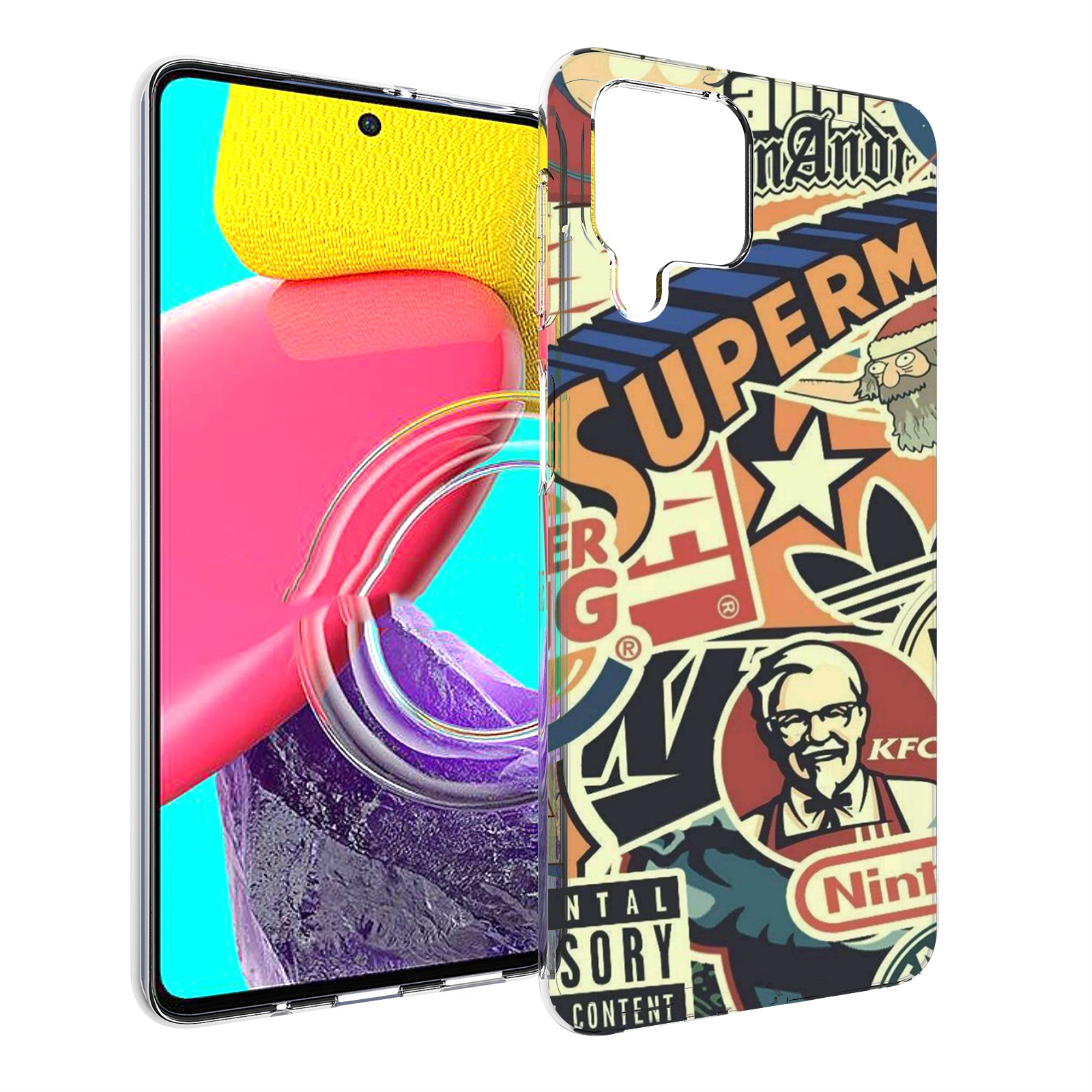 

Чехол MyPads Лейблы-на-постере для Samsung Galaxy M53 (SM-M536), Прозрачный, Tocco