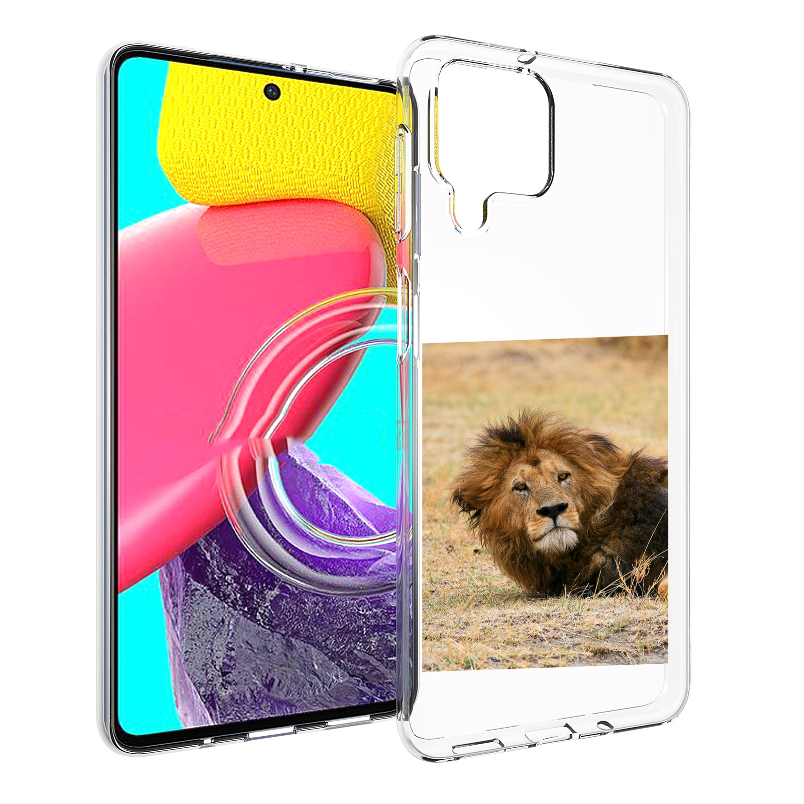 

Чехол MyPads Лев-лежит мужской для Samsung Galaxy M53 (SM-M536), Прозрачный, Tocco