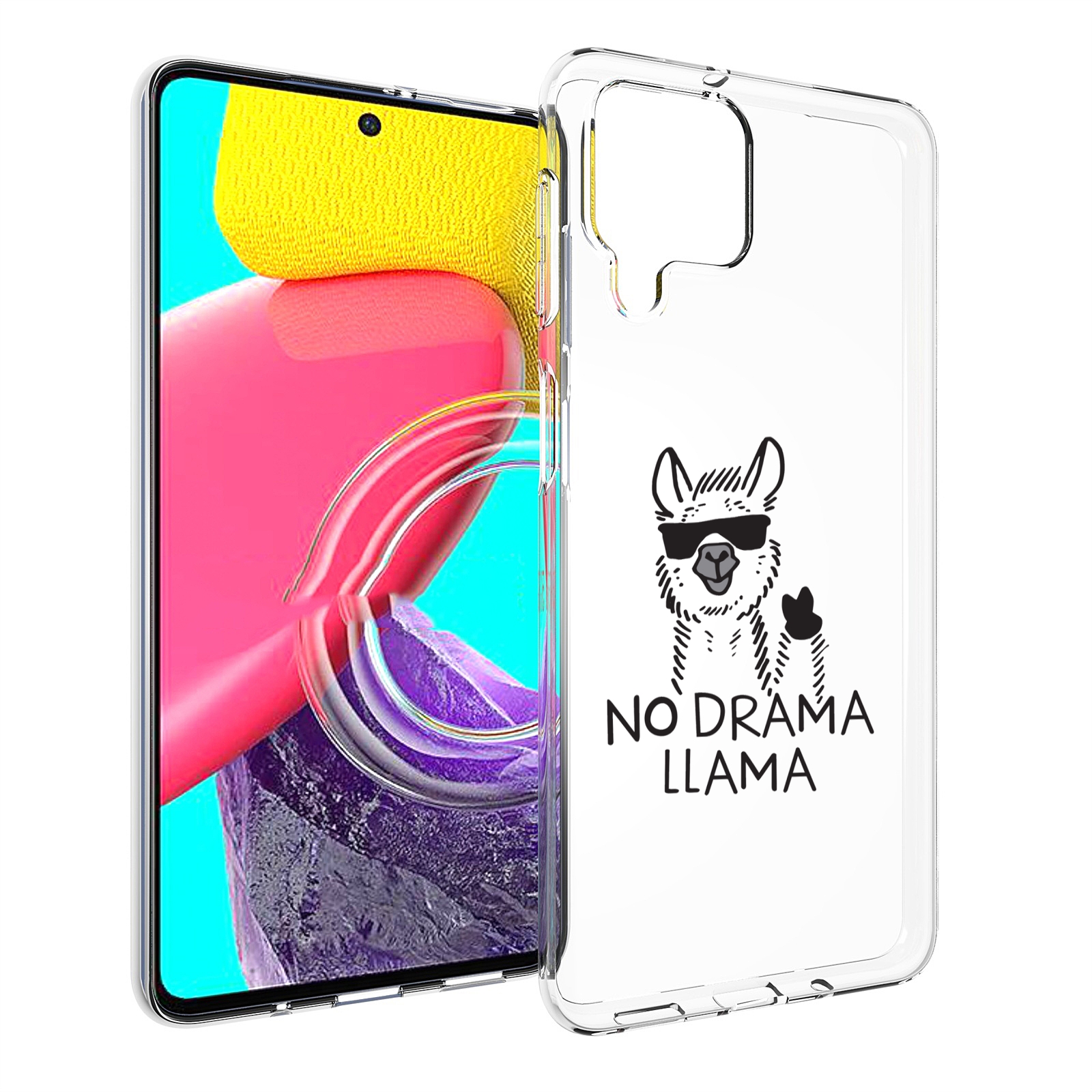 

Чехол MyPads Лама для Samsung Galaxy M53 (SM-M536), Прозрачный, Tocco