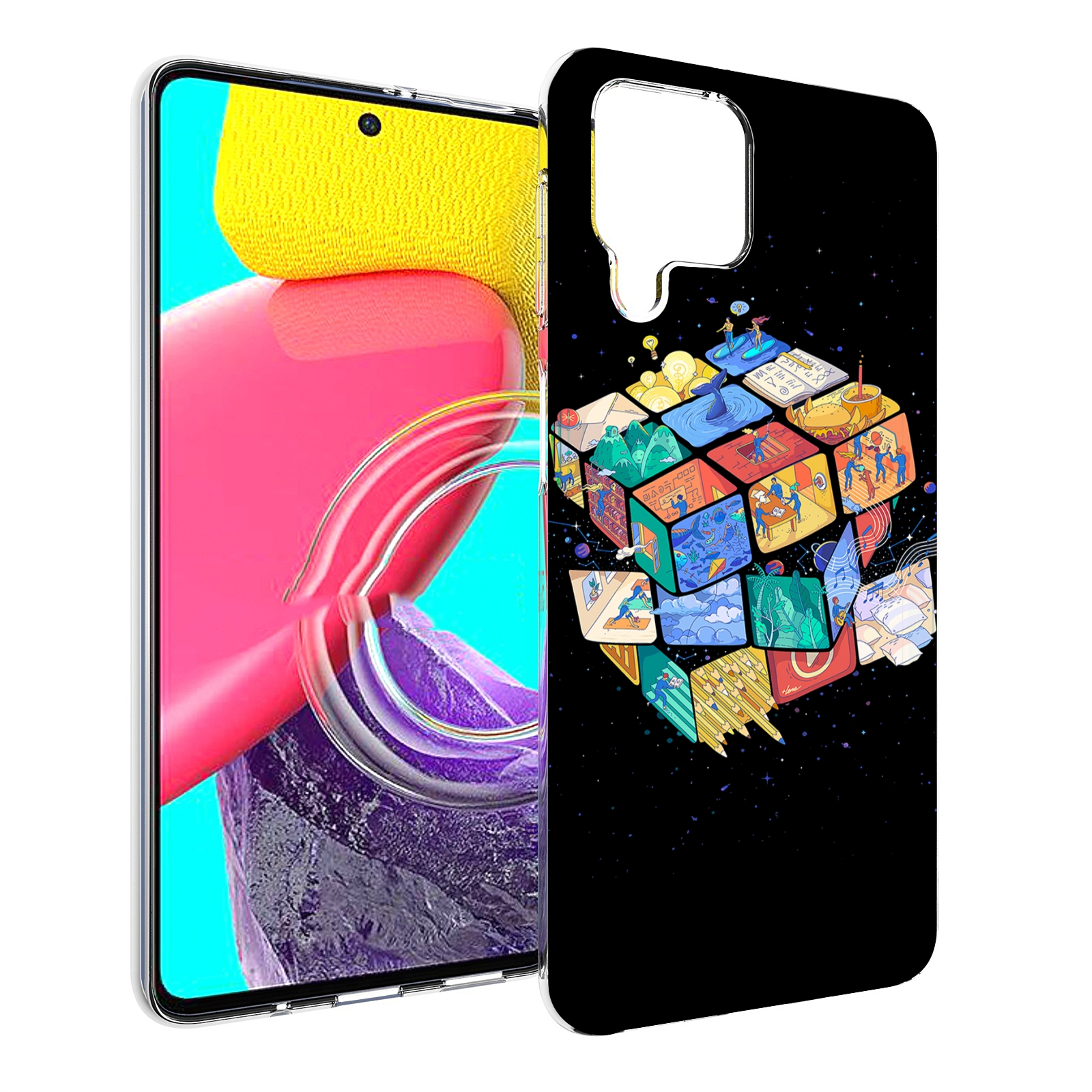 

Чехол MyPads Кубик-Рубика для Samsung Galaxy M53 (SM-M536), Прозрачный, Tocco