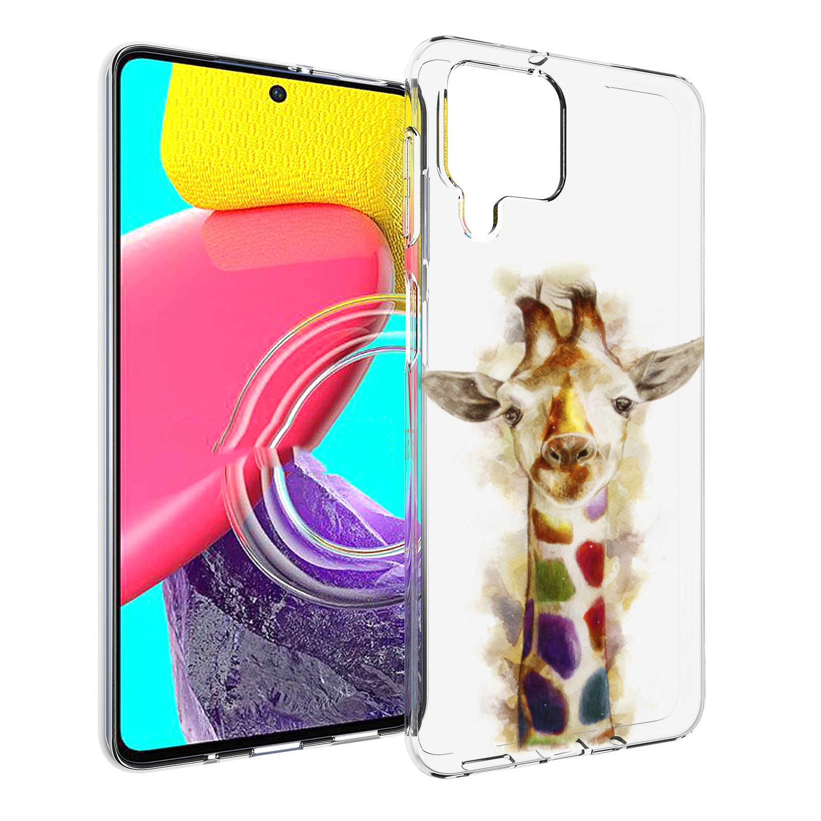 

Чехол MyPads Красочный жираф для Samsung Galaxy M53 (SM-M536), Прозрачный, Tocco