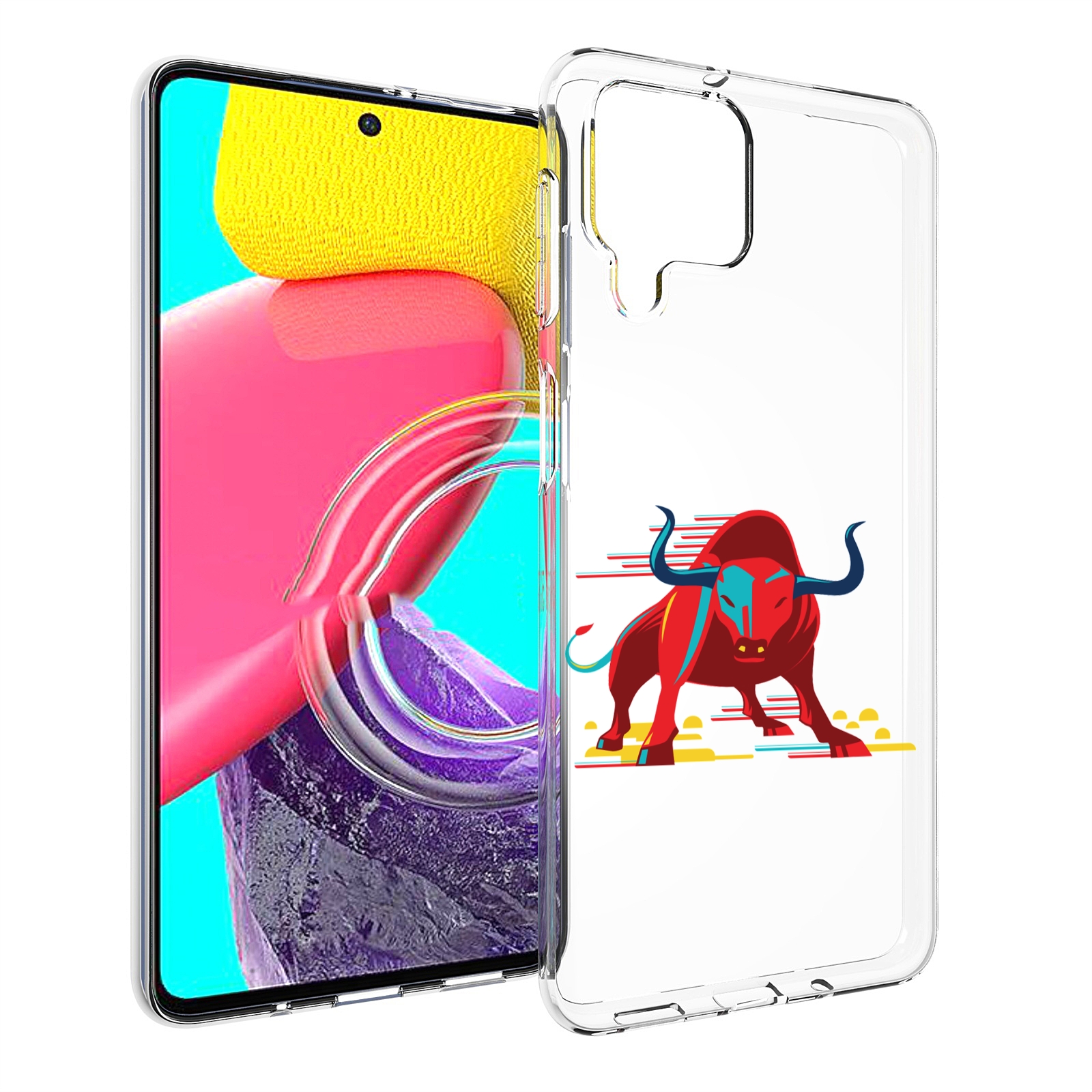 

Чехол MyPads Красный-бык для Samsung Galaxy M53 (SM-M536), Прозрачный, Tocco