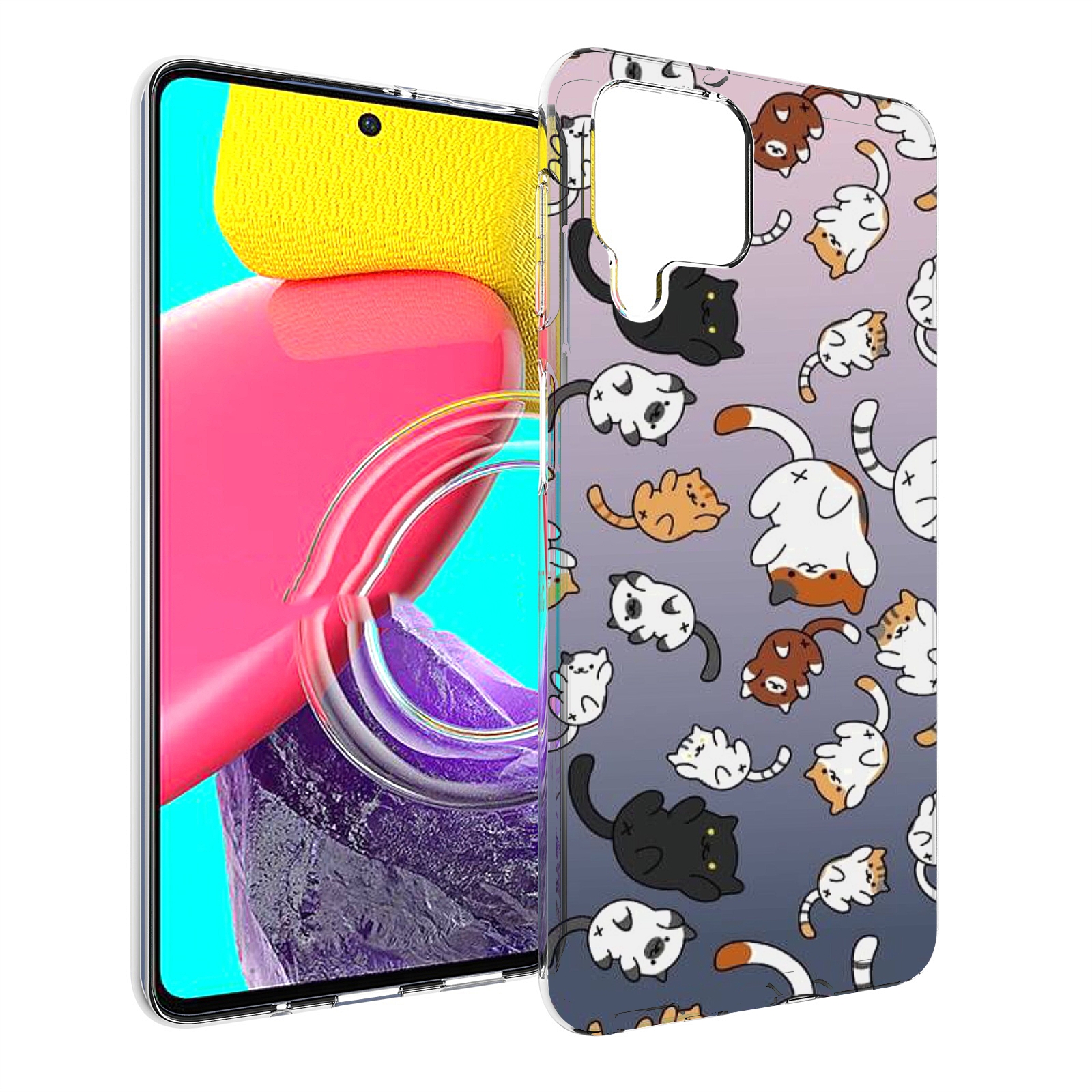 

Чехол MyPads Котики-летают для Samsung Galaxy M53 (SM-M536), Прозрачный, Tocco